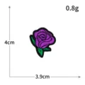 Écusson brodé rose violette thermocollant pour vêtements, taille 4x3,9cm, poids 0,8g. - H0648