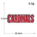 Κεντημένο σήμα γράμματα Cardinals με κόκκινες παγιέτες για ρούχα, 16.4x5.2cm. - Έμβλημα CARDINALS (M1451)