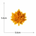 Toppa ricamata con foglia d'acero in paillettes dorate per vestiti, 5.8x5.6cm. - M1548 giallo scuro