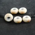 Retro ceramic spacer beads large hole glaze flat beads for handmade DIY jewelry making supplies. - 9x15mm Hole approx 6mm / Large Hole Beads, Prairie Scenery