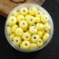 Cuentas de cerámica amarilla rueda material de pulsera DIY 9mm abalorios brillantes - Cuenta de Ábaco Pequeña / Amarillo claro