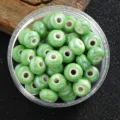 Cuentas de ceramica verde espaciador rueda pulsera fabricacion de joyas accesorios DIY - Cuenta de Ábaco Pequeña / Verde Fruta