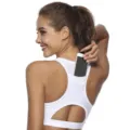 White sports bra featuring a convenient back phone pocket and stylish racerback design for yoga. - S / Tops / White