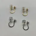 Non-pierced clip-on earring converters with soft silicone pads for comfortable daily wear. - Style A / KC Gold