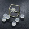 Clear silicone earring backs detail view, soft rubber ear plugs for DIY jewelry making. - 6*5 / Clear