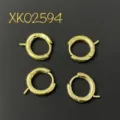 Vergoldete Messing DIY Ohrring Zubehör Schmuckherstellung Komponenten mit Schraubstift - Spiralstift Offener Ohrringverschluss(xk02594) / Gold