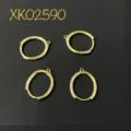 Kupfer Creolen Ohrring Zubehör ovale Form DIY Schmuckherstellung Metall Komponenten Detailansicht - Ovaler Offener Ohrringverschluss(xk02590) / Gold