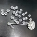 Transparente Silikon Ohrstecker Ruckseite und DIY Metallnadel Zubehor fur Schmuckbasteln. - Transparent