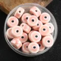 Pink ceramic evil eye beads spacer 10.7mm DIY bracelet jewelry making accessories - Light Pink