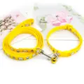 Kit louri kai kolaro gia katoikidia se kitrino xroma me xarines gates, nylon yliko. - Κίτρινο