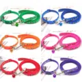 Colorful pet collar and leash set with cute cartoon print and bell for small dogs and cats outdoor. - Multicolor