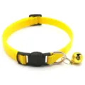 Yellow Pet Collar with Bell Cat Dog Safety Quick Release Adjustable Neck Strap Variant - Yellow