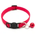 Rotes Haustierhalsband mit Glocke, verstellbarer Nylonriemen und Sicherheitsverschluss. - Rot