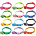 Collier pour animal de compagnie 1.0cm reflechissant avec cloche, nylon boucle pour chat chien - N'importe lequel au hasard