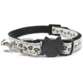 Cute cat collar with bell, safety buckle, and adorable cartoon print design for daily pet wear. - Style 18
