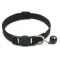 Schwarzes Haustier Katzenhalsband mit Sicherheitsverschluss und Glocke für Hunde Variante - Schwarz