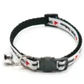 Halloween pet collar with cute cat buckle and bell, festive spooky design for cats dogs. - Style 2