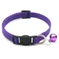 Lila Haustierhalsband mit Glocke und Sicherheitsverschluss fuer kleine Katzen und Hunde - Lila