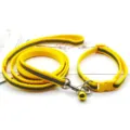 Ensemble de laisse et collier pour chien réfléchissants jaunes, sangle de marche sûre. - Jaune