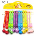 Colorful pet collars with bells 12-pack set, adjustable star pattern dog and cat neck straps. - Width 1.0cm / FC11
