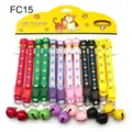 Colorful pet dog and cat collars with bells and plastic buckle, 12 pieces per card set. - Width 1.0cm / FC15