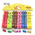 Colorful pet collar set with cute bee patterns, nylon cat and dog collars with bells. - FC16