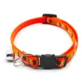 Halloween pet collar με ασφάλεια γάτα κούμπωμα καμπάνα πορτοκαλί νάιλον κρανίο ντεκόρ - Στυλ 7