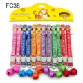 Detailed view of colorful pet collars set with cute cartoon patterns, safety buckles, and bells. - Width 1.0cm / FC38 - Grey Buckle