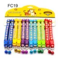 Colorful pet collar set with cute prints and bells, adjustable buckle nylon cat dog collar. - FC19