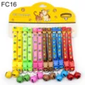 Colorful pet collar with bell cute cartoon bee design adjustable plastic buckle pet supply 12pcs - Width 1.0cm / FC16