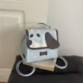 Cute cartoon dog backpack for women, stylish PU leather fashion shoulder crossbody bag. - Blue Without Charm