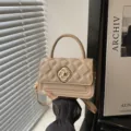 Kinderen effen gewatteerde schoudertas meisjes casual mode schattige tas accessoire - Khaki