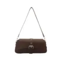 Minimalistische retro bruine schoudertas voor dames, stijlvolle crossbodytas voor dagelijks gebruik. - Bruin