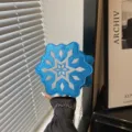 Blue glitter snowflake crossbody bag with chain strap, stylish variant for trendy women. - Blue