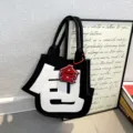 Creative felt tote bag with bold letter design, lightweight and stylish for daily use. - Style 1