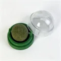 Catnip ball cat toy rotating wall mounted pet chew supply with clear protective cover - Green