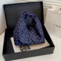 Sac à main nuage à pois bleu marine, sac bandoulière élégant pour femmes pour l'été et le quotidien. - Bleu foncé