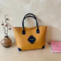 Γυναικεία Καλοκαιρινή Υφαντή Τσάντα Ώμου Designer Casual Κομψή Μοντέρνα Τσάντα Χειρός Κίτρινη - Μπλε