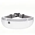 Riñonera deportiva blanca para correr mujer hombre fitness cinturón elástico ajustable - Blanco