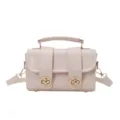 Schicke rosa Polka-Dot-Kissen Tasche Damen Umhängetasche mit Griff und goldener Hardware - Rosa
