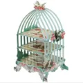 3-tier paper birdcage cupcake stand mint green dessert display rack for party wedding birthday - Green Birdcage Cake Stand / Green