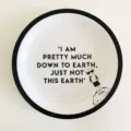Disposable paper plates with quotes and cartoon print, black and white party tableware set. - 7-Inch Round Plate