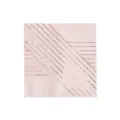 Rose gold geometric foil detail on pink paper napkin, perfect for party and picnic table decor. - Napkins / 16 Sheets (25x25cm) / Rose Gold Ink