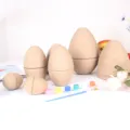 Kit de huevos de pascua de papel maché para pintar con pinturas y pincel para manualidades - 13.5x9cm / Marrón