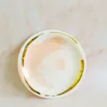 Disposable Paper Plates Pink Gold Foil Party Tableware Cake Plates for Birthday Picnic - 9-Inch Hot Stamped Round Plate / 8 Pieces/Pack / Mint Green