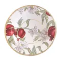 Assiette en carton jetable avec grenade rouge et motif floral pour vaisselle de fête. - 8 pièces assiettes de 25 cm