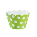 Green Polka Dot Cupcake Wrapper Baking Paper Cases for Sweet Dessert Party Decor - Green