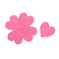 Set d'assiettes en papier coeur rose, vaisselle jetable forme trèfle pour deco de fete mariage. - 16 Feuilles 25x25 cm / Rose rouge