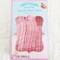 Pink reusable plastic cutlery set, 24 count with forks, knives, and spoons for party. - 24 Pcs/Set / Pink