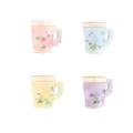 Vintage Rosen Pappbecher mit Henkel Set, bunte Blumen Partybecher für Geburtstag Party Deko. - 9oz Pappbecher / Mehrfarbig Gemischt